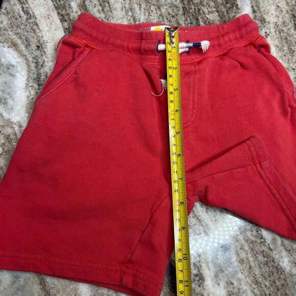 Boden, Red-Orange Shorts, Elastic Drawstring Waist, Contrast Stitching Boys 6Y - Picture 8 of 16